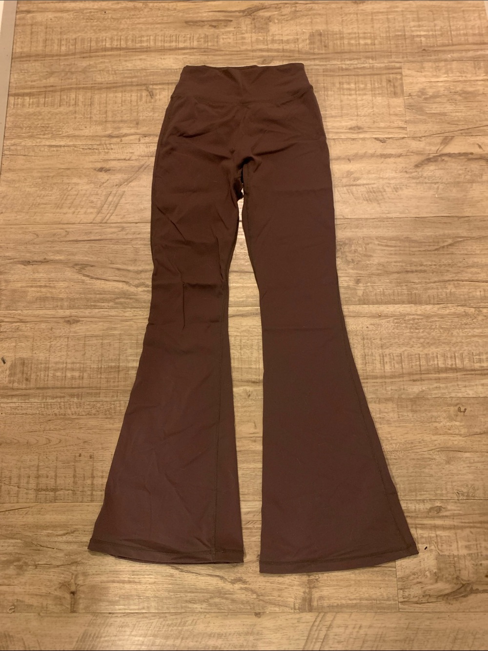 Brown flared leggings